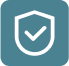 Ícone de escudo com marca de verificação (segurança).