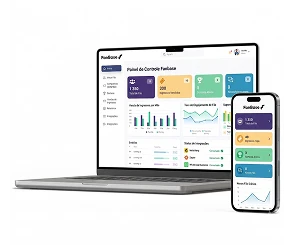Mockup of the app and web system built for FanBase