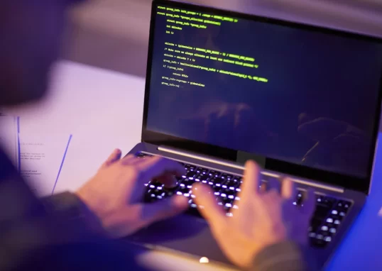 Image of a man vibe-coding