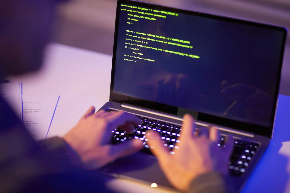 Image of a man vibe-coding