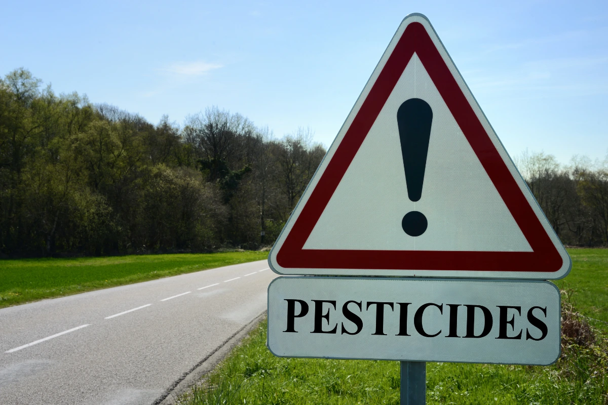 A warning sign 