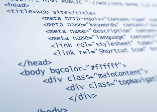 Imagem de códigos HTML
