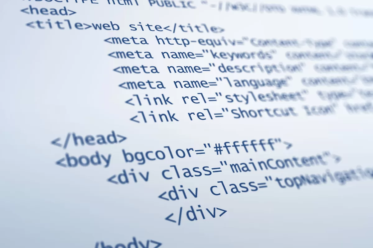 Imagem de códigos HTML 