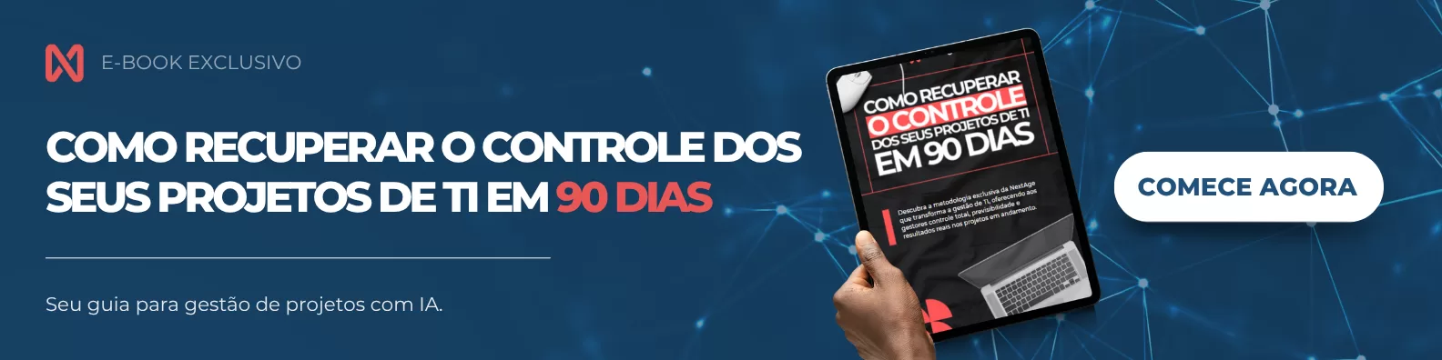 Banner do e-book sobre controle de projetos