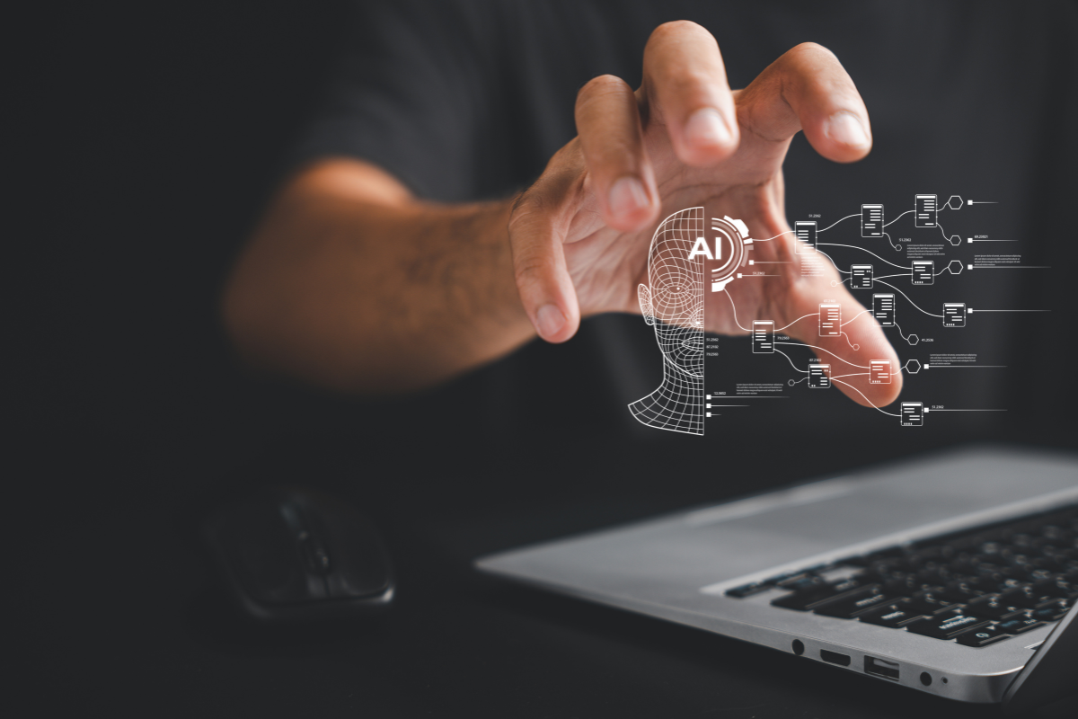 Representação visual de redes neurais e fluxos de dados de Inteligência Artificial e Machine Learning