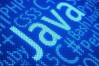 Uma tela azul escrito Java