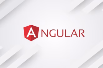 Logo do Angular, framework usado no desenvolvimento de sistemas corporativos